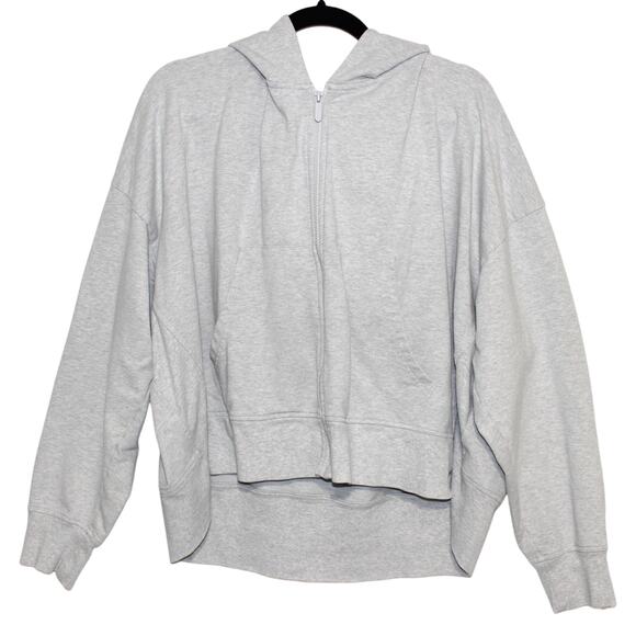 Zella Swoop Full Zip Hoodie Light Grey Size 1X - Picture 2 of 6